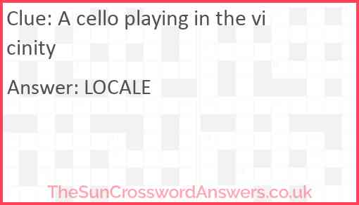 vicinity crossword clue