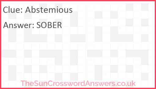 Abstemious Answer