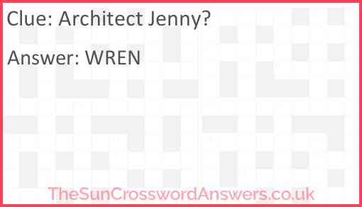 Architect Jenny? Answer