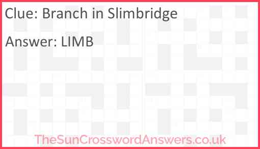 Branch in Slimbridge Answer