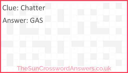 chatterbox crossword clue