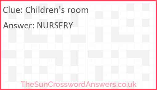 Children's room Answer