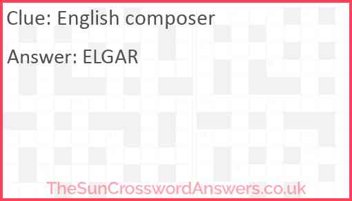 knighted english composer crossword