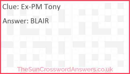 Ex-PM Tony Answer
