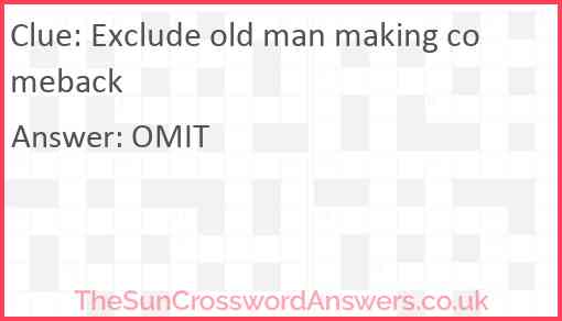 snappy comeback crossword clue