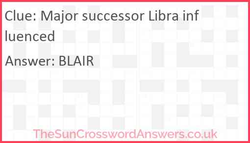 Major successor Libra influenced Answer