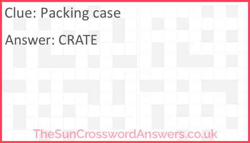 Packing case Answer