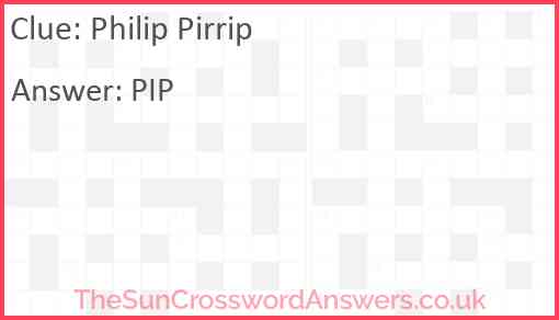 Philip Pirrip crossword clue TheSunCrosswordAnswers co uk