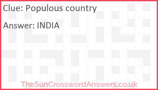 populous country