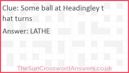 Some ball at Headingley that turns! Answer
