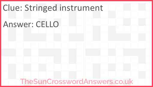 stringed instrument crossword clue 6 letters