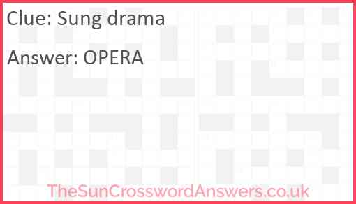 Sung drama Answer