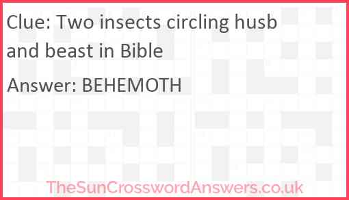 Two insects circling husband beast in Bible Answer