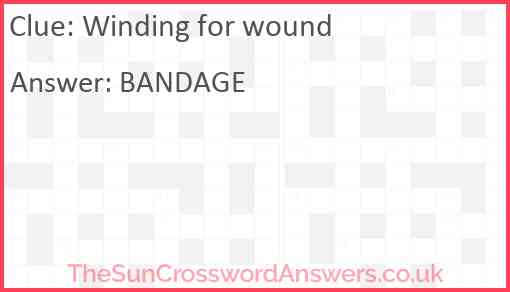 Winding for wound Answer